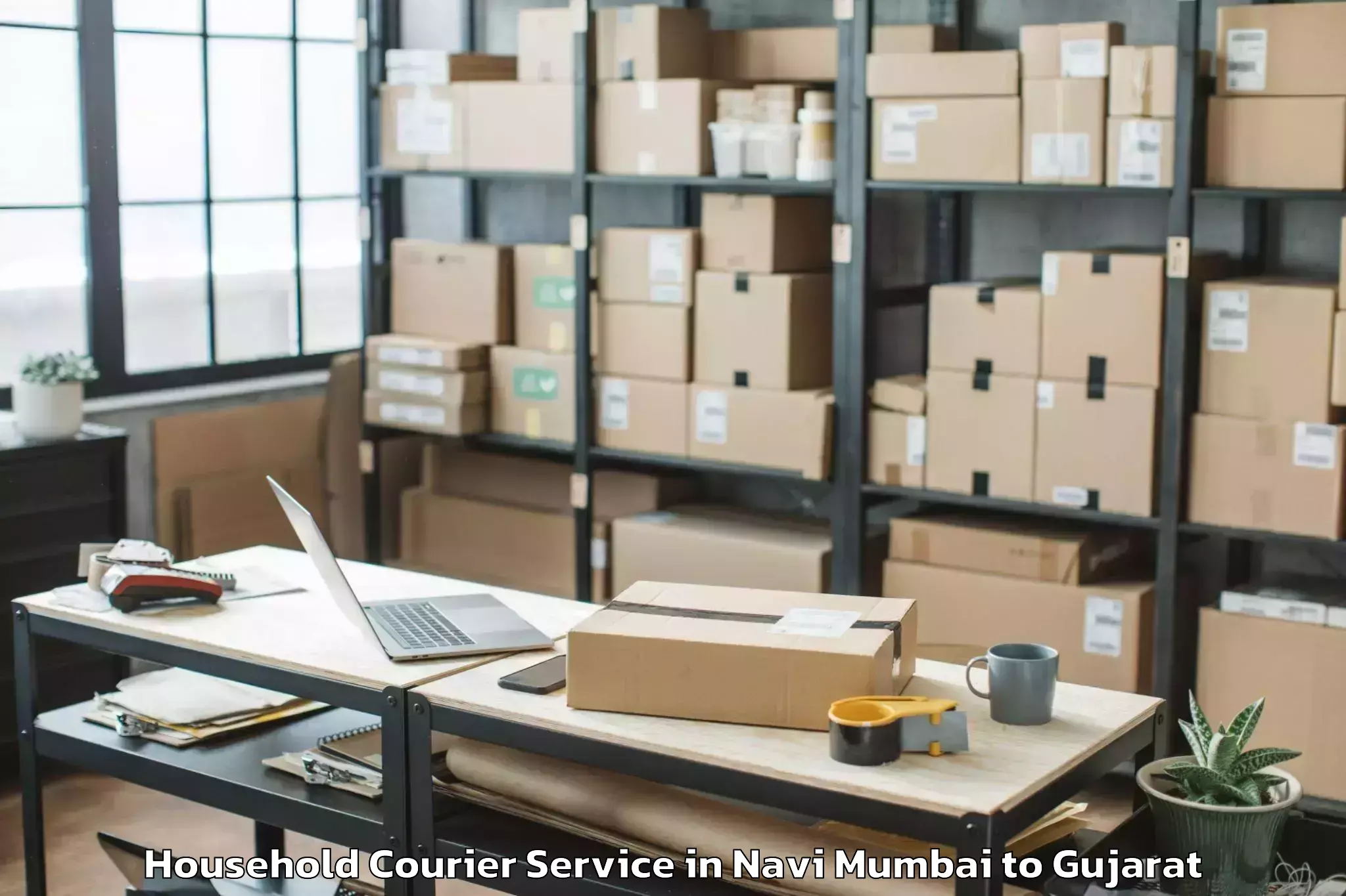 Top Navi Mumbai to Umbergaon Household Courier Available